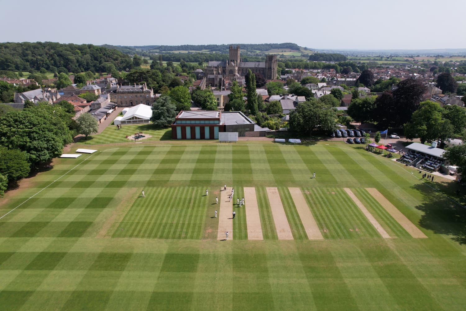 Wells Cathedral School named one of the 10 most picturesque cricket grounds in Britain.