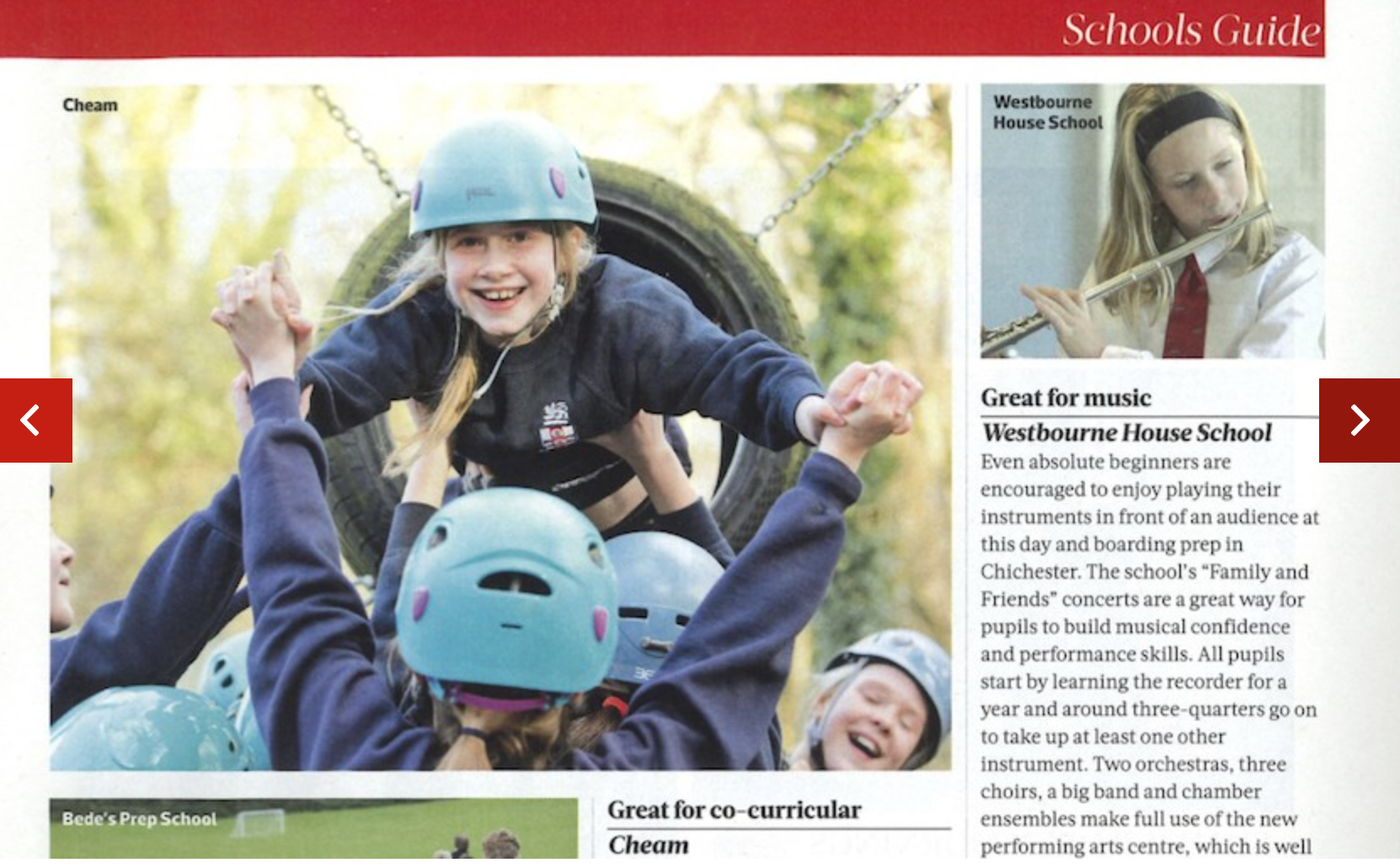 Westbourne best for 'music' in The Week Independent School Guide