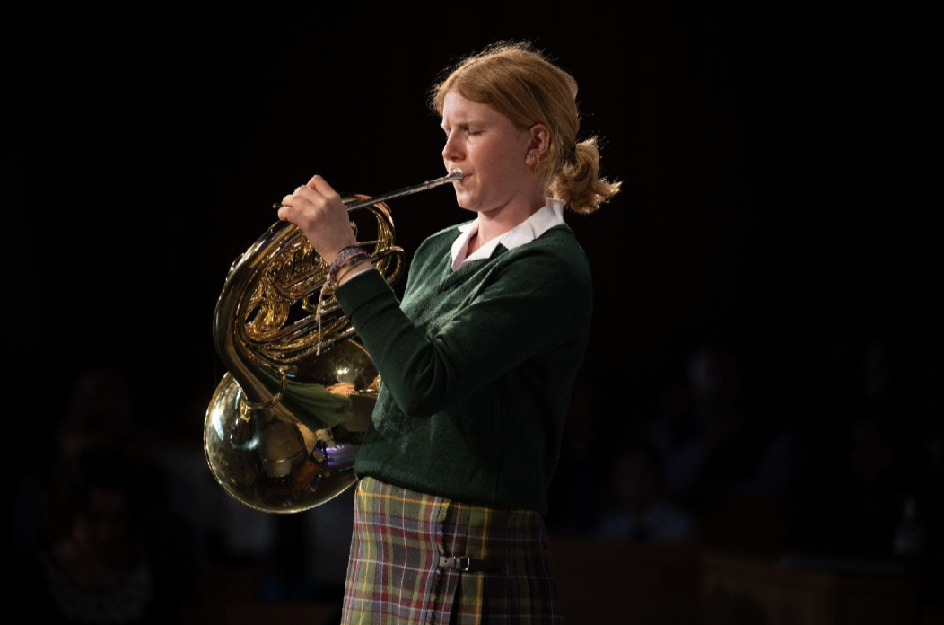 Gordonstoun student on her way to the BBC Proms with the  National Youth Orchestra